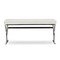 Baxton Studio Herald Stainless Steel and White Faux Leather Upholstered Bench 117-6328 - alternate 1